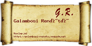 Galambosi Renátó névjegykártya